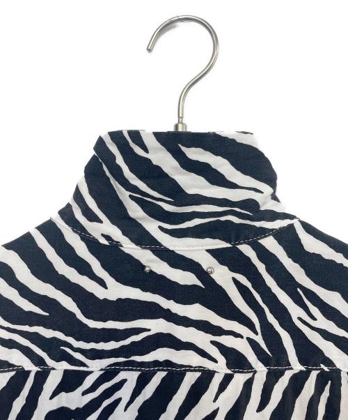 MINEDENIM（マインデニム）MINEDENIM (マインデニム) 半袖シャツ ブラック×ホワイト サイズ:Mの古着・服飾アイテム