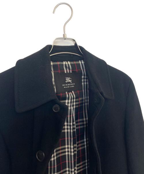 BURBERRY BLACK LABEL（バーバリーブラックレーベル）BURBERRY BLACK LABEL (バーバリーブラックレーベル) ウールコート ブラック サイズ:Mの古着・服飾アイテム