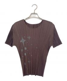 PLEATS PLEASE（プリーツプリーズ）の古着「半袖カットソー」｜ブラウン
