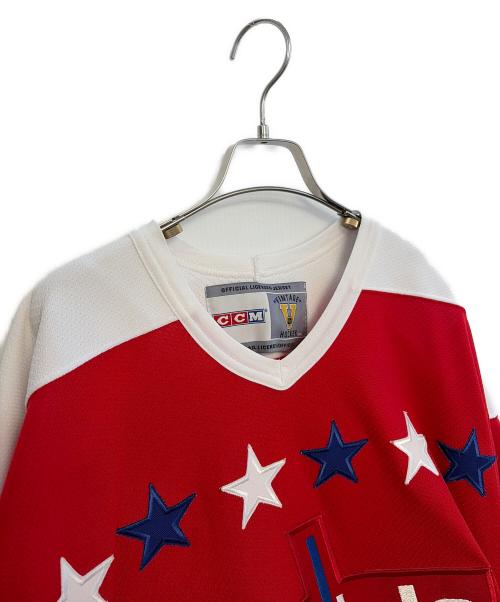 古着（フルギ）古着 (フルギ) ホッケーシャツ レッド サイズ:Lの古着・服飾アイテム