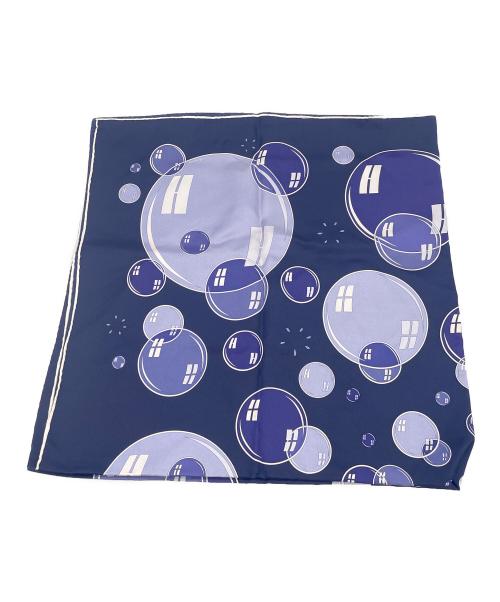 HERMES（エルメス）HERMES (エルメス) シルクスカーフ ネイビーの古着・服飾アイテム