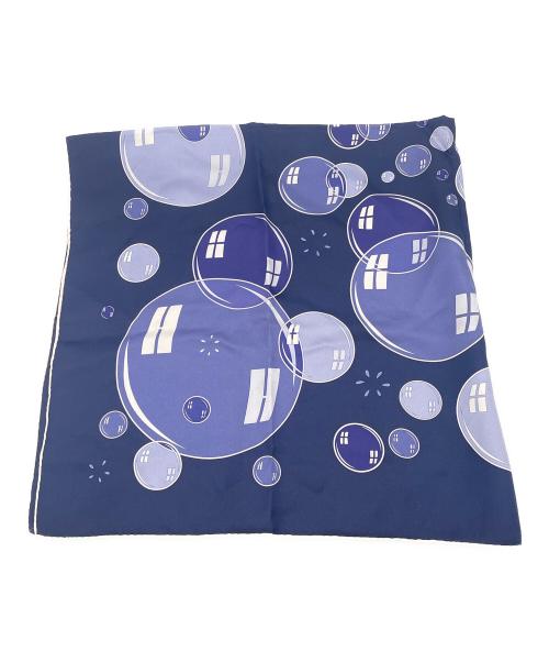 HERMES（エルメス）HERMES (エルメス) シルクスカーフ ネイビーの古着・服飾アイテム