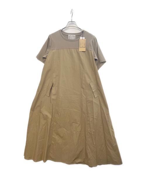 BEARDSLEY（ビアズリー）BEARDSLEY (ビアズリー) カットコンビワンピース ベージュ サイズ:Freeの古着・服飾アイテム