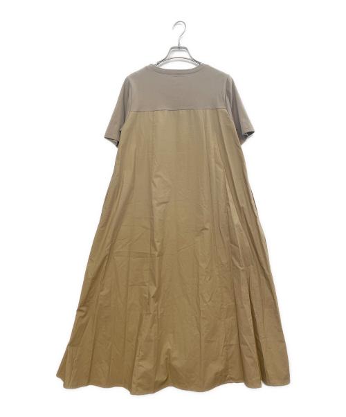 BEARDSLEY（ビアズリー）BEARDSLEY (ビアズリー) カットコンビワンピース ベージュ サイズ:Freeの古着・服飾アイテム