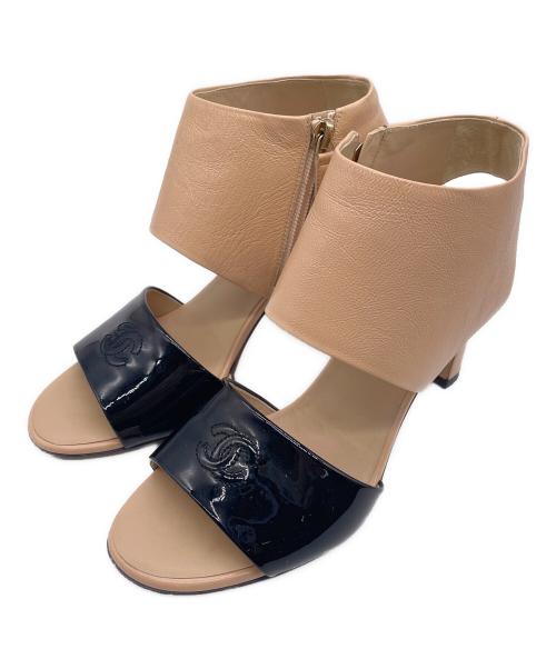 CHANEL（シャネル）CHANEL (シャネル) サンダル ベージュ×ブラック サイズ:36 1/2の古着・服飾アイテム