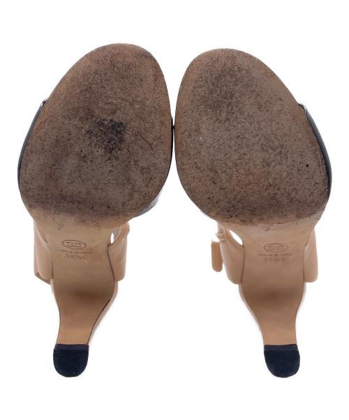 CHANEL（シャネル）CHANEL (シャネル) サンダル ベージュ×ブラック サイズ:36 1/2の古着・服飾アイテム