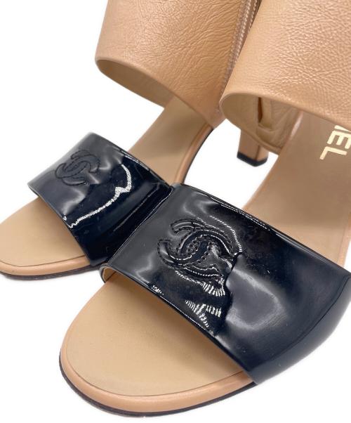 CHANEL（シャネル）CHANEL (シャネル) サンダル ベージュ×ブラック サイズ:36 1/2の古着・服飾アイテム