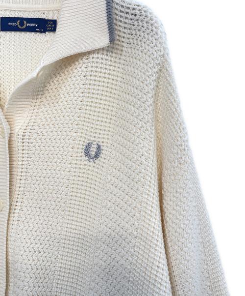 FRED PERRY（フレッドペリー）FRED PERRY (フレッドペリー) RAY BEAMS (レイ ビームス) 別注カラーカーディガン アイボリー サイズ:6の古着・服飾アイテム
