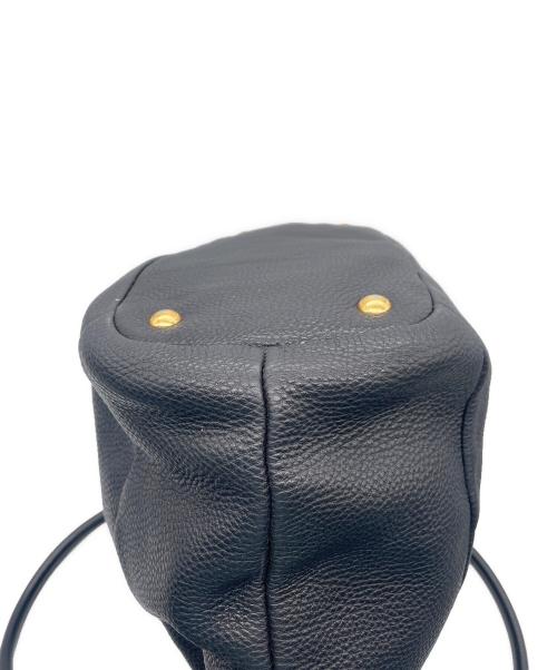 PRADA（プラダ）PRADA (プラダ) レザーハンドバッグ ブラックの古着・服飾アイテム