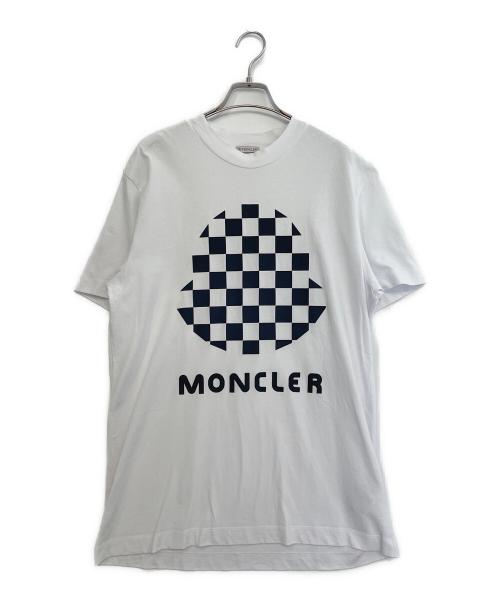 MONCLER（モンクレール）MONCLER (モンクレール) フロントプリントTシャツ ホワイト サイズ:Ｍの古着・服飾アイテム