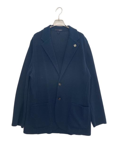 LARDINI（ラルディーニ）LARDINI (ラルディーニ) ニットテーラードジャケット ネイビー サイズ:XLの古着・服飾アイテム