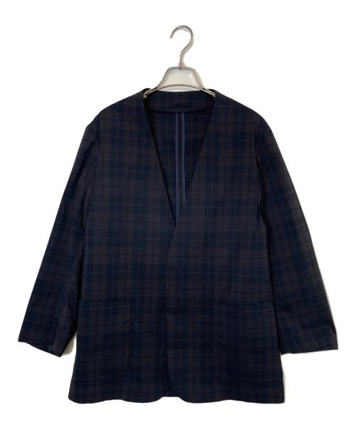 BEAMS Lights（ビームスライト）BEAMS Lights (ビームスライト)  1440 ノーカラージャケット ネイビー サイズ:Sの古着・服飾アイテム
