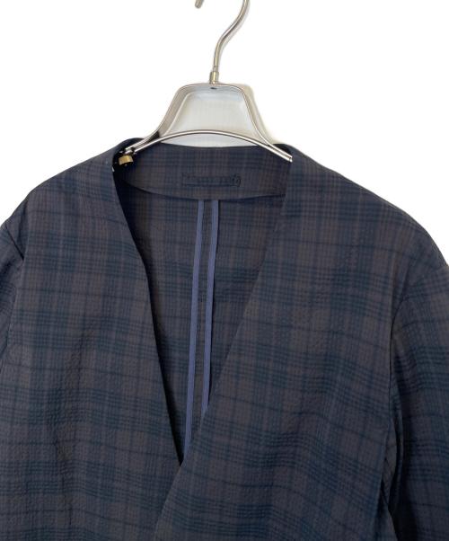BEAMS Lights（ビームスライト）BEAMS Lights (ビームスライト)  1440 ノーカラージャケット ネイビー サイズ:Sの古着・服飾アイテム