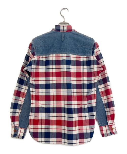 COMME des GARCONS JUNYA WATANABE MAN（コム デ ギャルソン ジュンヤ ワタナベ マン）COMME des GARCONS JUNYA WATANABE MAN (コム デ ギャルソン ジュンヤ ワタナベ マン) 長袖シャツ ホワイト×レッド サイズ:XSの古着・服飾アイテム