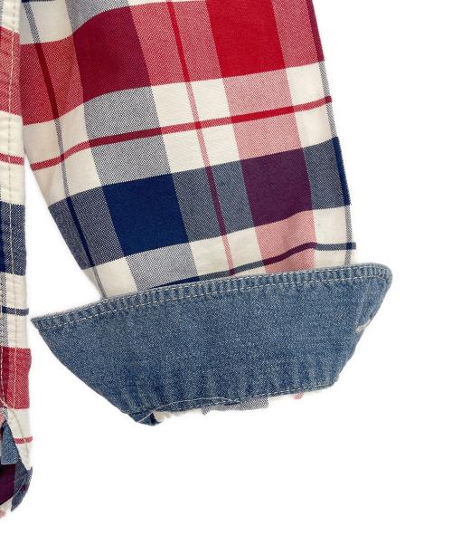 COMME des GARCONS JUNYA WATANABE MAN（コム デ ギャルソン ジュンヤ ワタナベ マン）COMME des GARCONS JUNYA WATANABE MAN (コム デ ギャルソン ジュンヤ ワタナベ マン) 長袖シャツ ホワイト×レッド サイズ:XSの古着・服飾アイテム