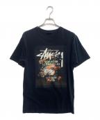 stussyステューシー）の古着「半袖Tシャツ」｜ブラック