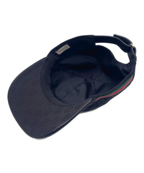 GUCCI（グッチ）GUCCI (グッチ) キャップ ブラック サイズ:58㎝の古着・服飾アイテム