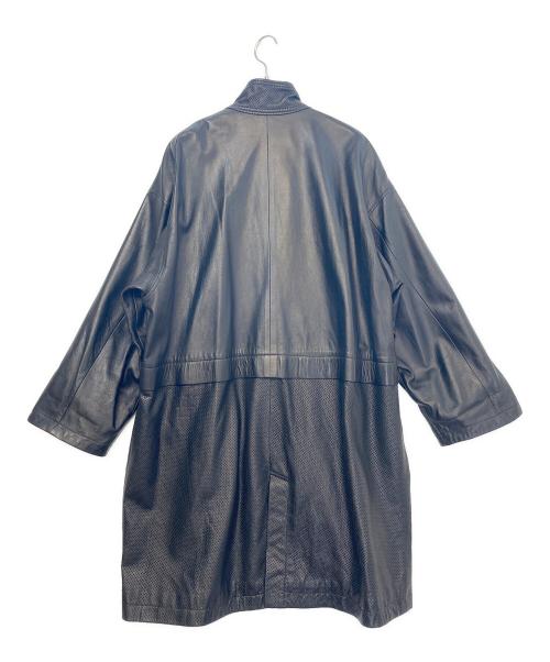 Franca V.Paoloni（フランカ パオローニ）franca v.paoloni (フランカ パオローニ) レザーコート ブラック サイズ:Freeの古着・服飾アイテム