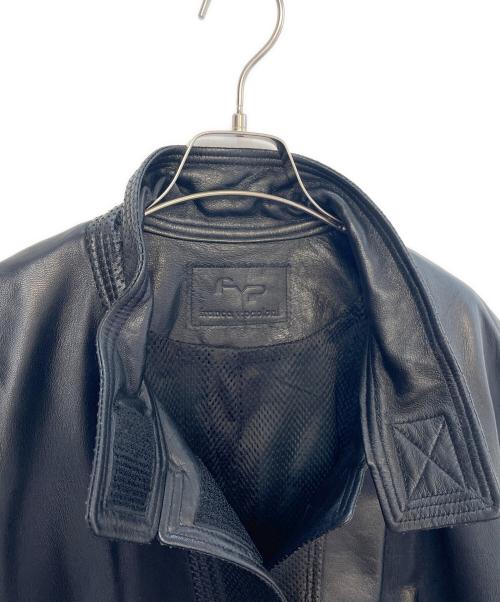 Franca V.Paoloni（フランカ パオローニ）franca v.paoloni (フランカ パオローニ) レザーコート ブラック サイズ:Freeの古着・服飾アイテム