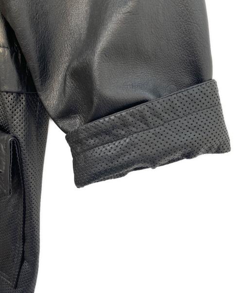 Franca V.Paoloni（フランカ パオローニ）franca v.paoloni (フランカ パオローニ) レザーコート ブラック サイズ:Freeの古着・服飾アイテム