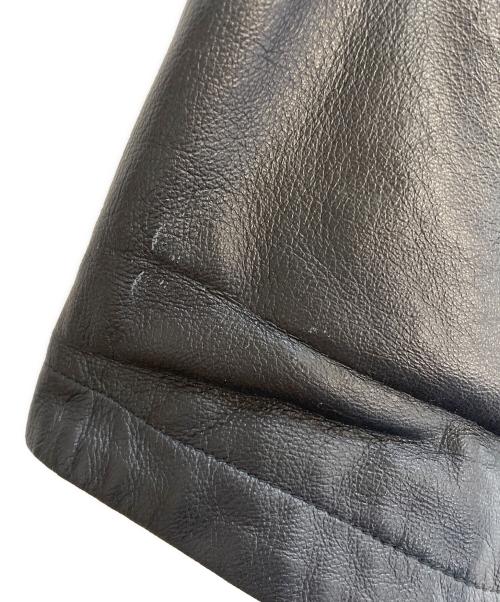 Franca V.Paoloni（フランカ パオローニ）franca v.paoloni (フランカ パオローニ) レザーコート ブラック サイズ:Freeの古着・服飾アイテム