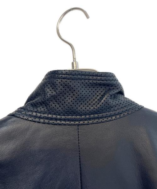 Franca V.Paoloni（フランカ パオローニ）franca v.paoloni (フランカ パオローニ) レザーコート ブラック サイズ:Freeの古着・服飾アイテム