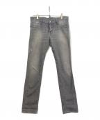 DSQUARED2ディースクエアード）の古着「スキニーデニムパンツ」｜グレー