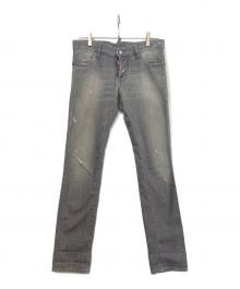 DSQUARED2（ディースクエアード）の古着「スキニーデニムパンツ」｜グレー