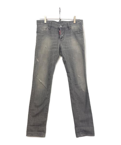 DSQUARED2（ディースクエアード）DSQUARED2 (ディースクエアード) スキニーデニムパンツ グレー サイズ:46の古着・服飾アイテム