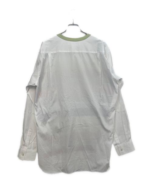 COMME des GARCONS SHIRT（コムデギャルソンシャツ）COMME des GARCONS SHIRT (コムデギャルソンシャツ) 長袖カットソー 黄緑×ホワイト サイズ:Lの古着・服飾アイテム