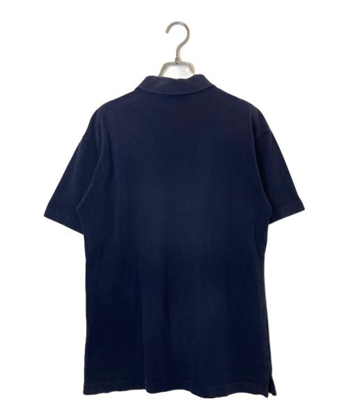 Yohji Yamamoto pour homme（ヨウジヤマモト プールオム）Yohji Yamamoto pour homme (ヨウジヤマモト プールオム) シグネイチャーロゴ ポロシャツ ネイビー サイズ:3の古着・服飾アイテム