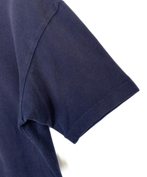Yohji Yamamoto pour homme（ヨウジヤマモト プールオム）Yohji Yamamoto pour homme (ヨウジヤマモト プールオム) シグネイチャーロゴ ポロシャツ ネイビー サイズ:3の古着・服飾アイテム
