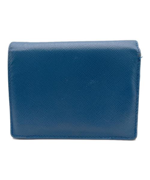 PRADA（プラダ）PRADA (プラダ) 2つ折り財布 ブルーの古着・服飾アイテム