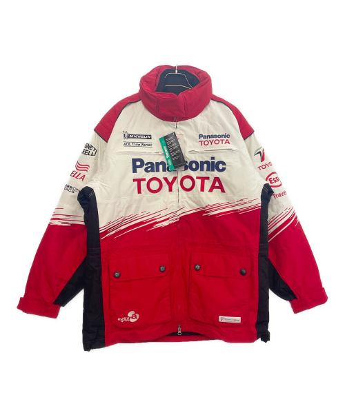 TOYOTA（トヨタ）TOYOTA (トヨタ) レーシングジャケット ホワイト×レッド サイズ:L 未使用品の古着・服飾アイテム
