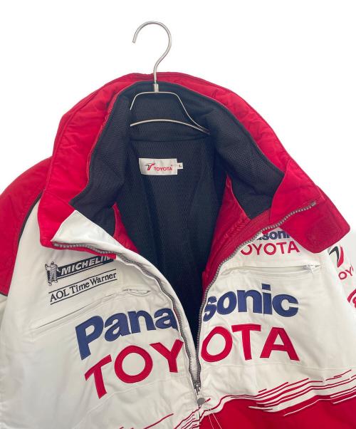 TOYOTA（トヨタ）TOYOTA (トヨタ) レーシングジャケット ホワイト×レッド サイズ:L 未使用品の古着・服飾アイテム