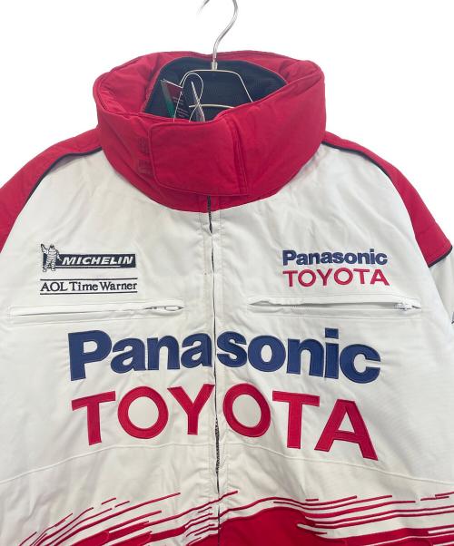 TOYOTA（トヨタ）TOYOTA (トヨタ) レーシングジャケット ホワイト×レッド サイズ:L 未使用品の古着・服飾アイテム
