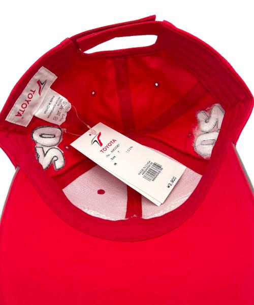 TOYOTA（トヨタ）TOYOTA (トヨタ) キャップ レッド×ホワイト サイズ:Free 未使用品の古着・服飾アイテム