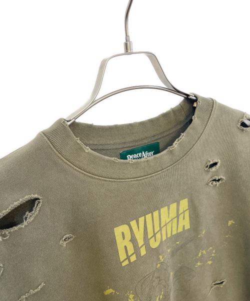 Peace After（ピース アフター）PEACE AFTER (ピース アフター) Ryuma Rock Sweatshirt カーキ サイズ:XLの古着・服飾アイテム
