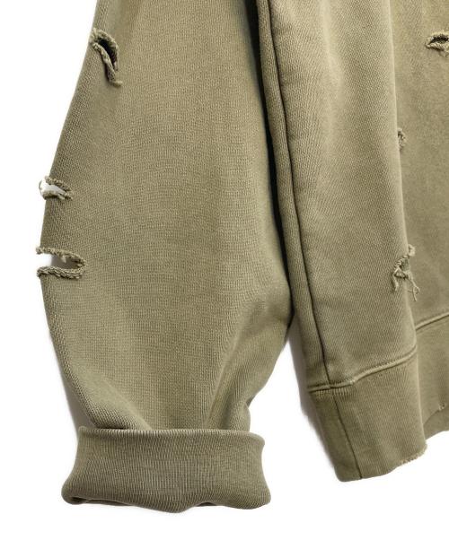 Peace After（ピース アフター）PEACE AFTER (ピース アフター) Ryuma Rock Sweatshirt カーキ サイズ:XLの古着・服飾アイテム