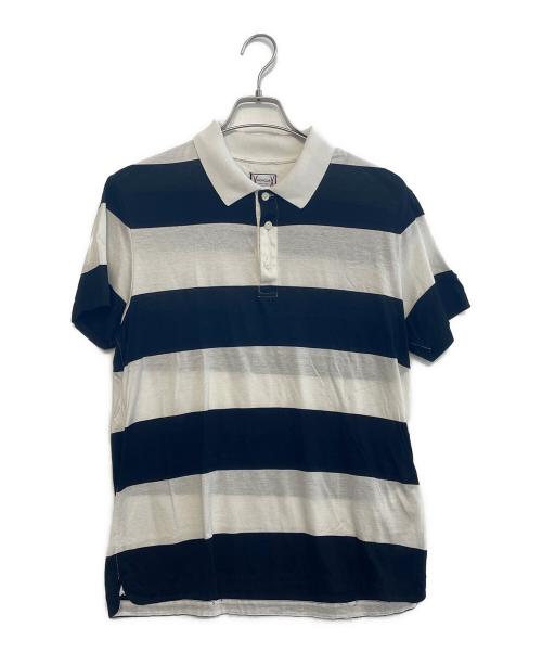 MONCLER（モンクレール）MONCLER (モンクレール) ポロシャツ ブラック×ホワイト サイズ:不明の古着・服飾アイテム