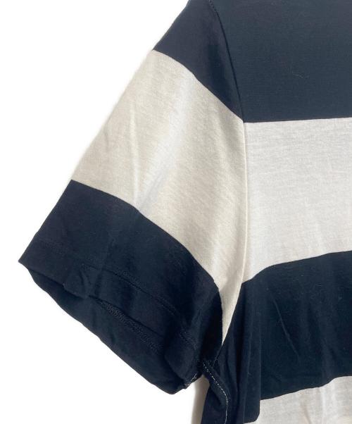 MONCLER（モンクレール）MONCLER (モンクレール) ポロシャツ ブラック×ホワイト サイズ:不明の古着・服飾アイテム