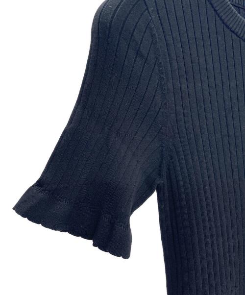 BLUE LABEL CRESTBRIDGE（ブルーレーベルクレストブリッジ）BLUE LABEL CRESTBRIDGE (ブルーレーベルクレストブリッジ) 半袖ワンピース ブラック×ベージュ サイズ:38の古着・服飾アイテム