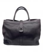 CHANELシャネル）の古着「レザートートバッグ」｜ブラウン