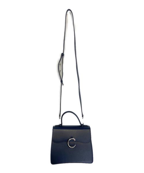 Cartier（カルティエ）Cartier (カルティエ) トップハンドルバッグ スモール ネイビーの古着・服飾アイテム