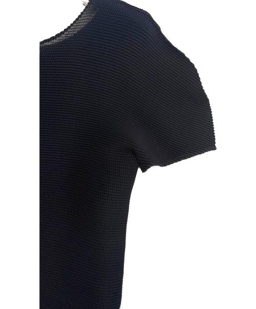 me ISSEY MIYAKE（ミーイッセイ ミヤケ）me ISSEY MIYAKE (ミーイッセイ ミヤケ) 半袖カットソー ブラック サイズ:Freeの古着・服飾アイテム