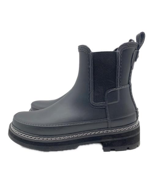 HUNTER（ハンター）HUNTER (ハンター) リファインド ステッチ ディテール チェルシー ブーツ ブラック サイズ:24の古着・服飾アイテム