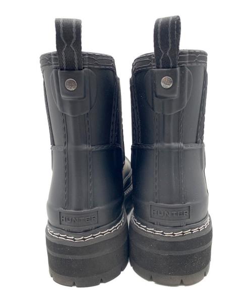 HUNTER（ハンター）HUNTER (ハンター) リファインド ステッチ ディテール チェルシー ブーツ ブラック サイズ:24の古着・服飾アイテム