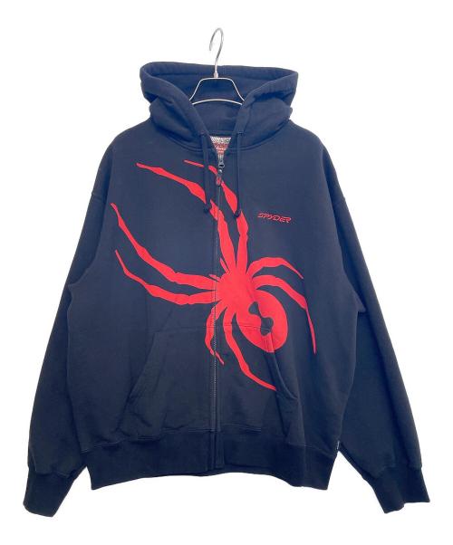 SPYDER（スパイダー）SPYDER (スパイダー) Supreme (シュプリーム) ジップパーカー ブラック サイズ:Ｍの古着・服飾アイテム