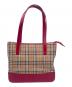 BURBERRY（バーバリー）の古着「トートバッグ」｜ベージュ×レッド