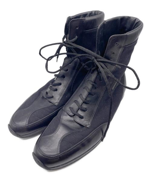 GUCCI（グッチ）GUCCI (グッチ) レースアップブーツ ブラック サイズ:42 1/2の古着・服飾アイテム